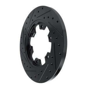 Ford Transit-150 Brake Rotor (1) - Rear Right - R1 Concepts - Drilled & Slotted - Black - `15-`25 Ford Transit-150 Brake Rotor (1) - Rear Right - R1 Concepts - Drilled & Slotted - Black - `15-`25